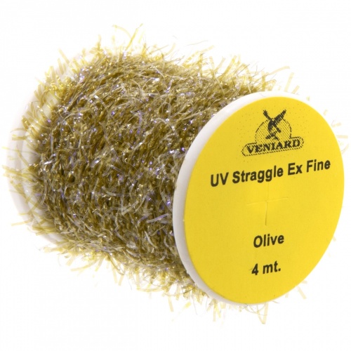 Veniard Uv Straggle Chenille Standard (3M) Olive Fly Tying Materials (Product Length 3.28 Yds / 3m)